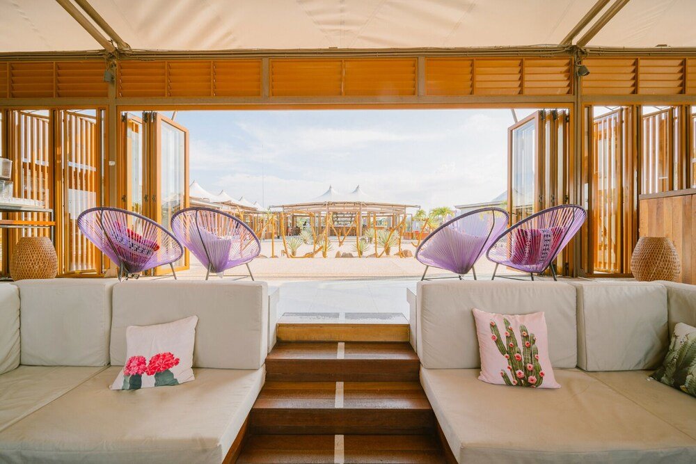 Glamping accommodation at The ANMON Resort Bintan near the Crystal Lagoon