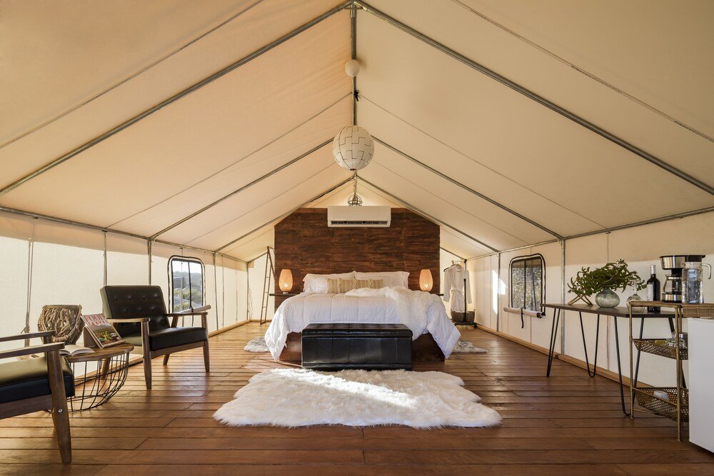Vineyard and grounds at Casa Misiones Glamping, Mexico wine country