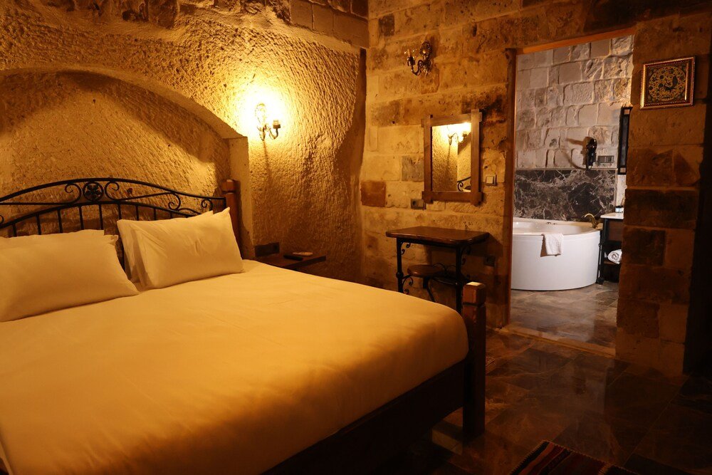 Interior de una habitación del Caverna Hotel Premium Caves, Nevsehir, Turquía