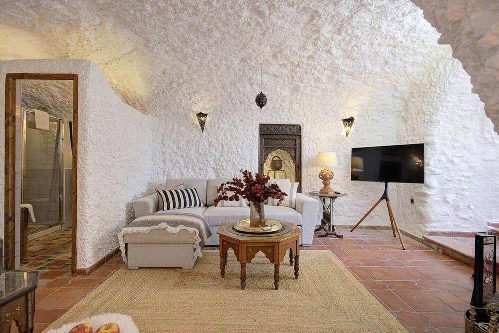 Zona de estar dentro de la casa cueva del Albaicín