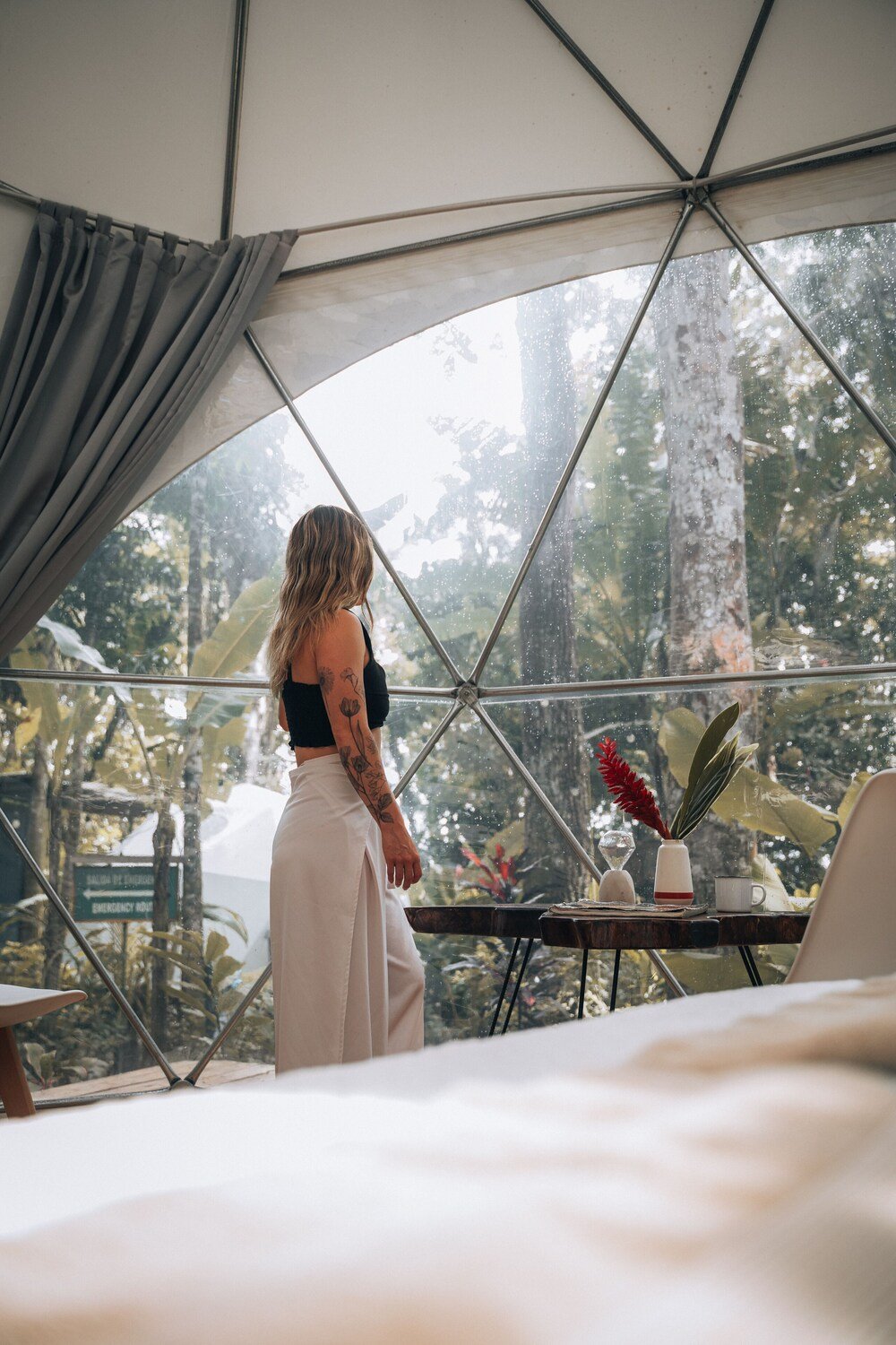 Domo geodésico de glamping en Faith Glamping Dome cerca de Cahuita, Costa Rica